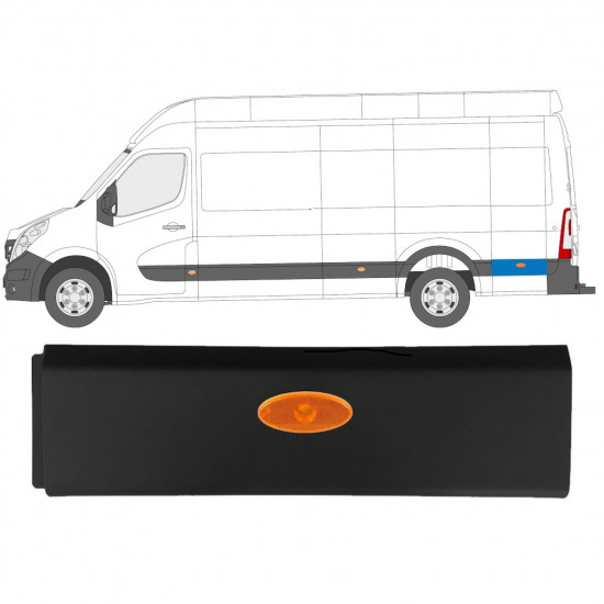 Zijlijst sierlijst  voor Renault Master 2010- / Links /  10919