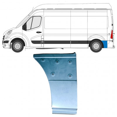 Reparatiepaneel achterste spatbord onderste deel achter wiel voor Renault Master 2010- / Links 12853