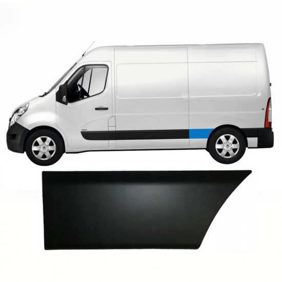 RENAULT MASTER 2010- KORT ACHTER ZIJDE FENDER ZIJSTRIP / LINKS