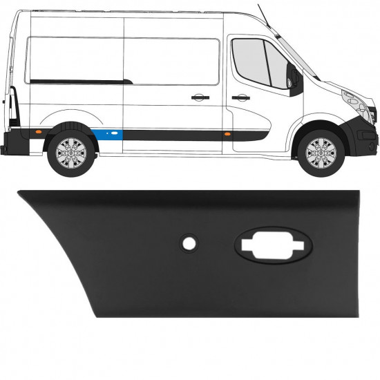 RENAULT MASTER 2010- L2 ZIJSTRIP PDC / RECHTS