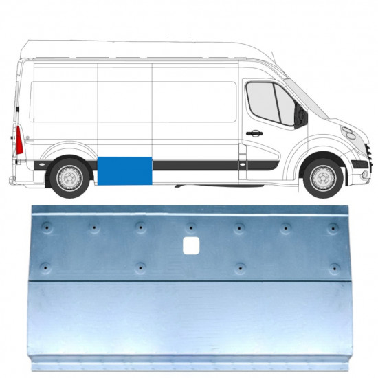Plaatwerkdeel zijpaneel voor Renault Master 2010- / Links = Rechts (symmetrisch) 12841