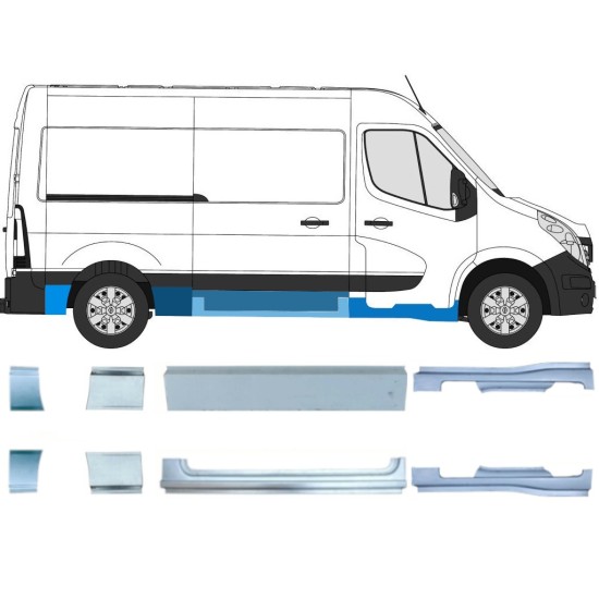 Reparatiepaneel set voor Renault Master 2010- / Links + Rechts / 14926 Reparatiepaneel set voor Renault Master 2010- / Links + Rechts / 14926