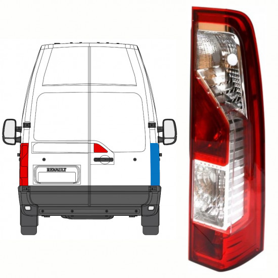 RENAULT MASTER 2010- ACHTER ZIJDE LICHT / RECHTS