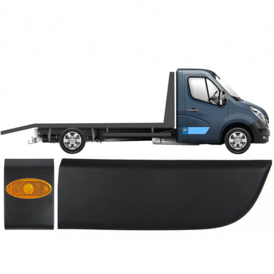 RENAULT MASTER 2010- ZIJSTRIP LICHT EENPERSOONS CABINE SET / RECHTS