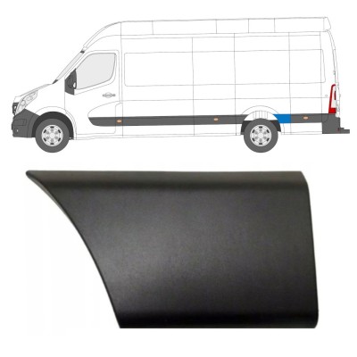 Zijlijst sierlijst achterste spatbord achter wiel voor Nissan NV400 2010- / Links 16666