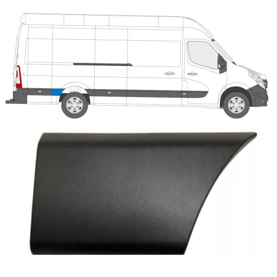 Zijlijst sierlijst achterste spatbord achter wiel voor Opel Movano 2010-2021 / Rechts 16663