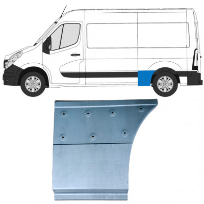 Reparatiepaneel achterste spatbord voorste deel voor Renault Master 2010- / Links 12845