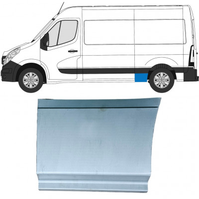 Reparatiepaneel achterste spatbord onderste voorste deel voor Renault Master 2010- / Links 12843