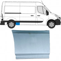 Reparatiepaneel achterste spatbord onderste voorste deel voor Renault Master 2010- / Rechts 12842
