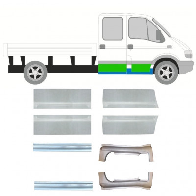 Reparatiepaneel set voor Renault Master 1998-2010 / Links + Rechts / Dubbele cabine /  10260