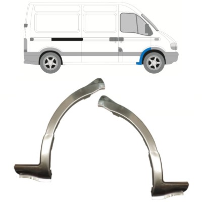 Reparatiepaneel voorste spatbord voor Opel Movano 1998-2010 / Links + Rechts / Set 15360