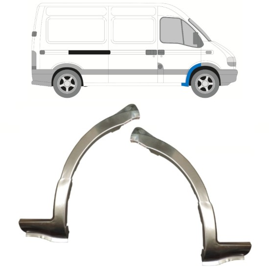 Reparatiepaneel voorste spatbord voor Opel Movano 1998-2010 / Links + Rechts / Set 15360