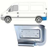 Reparatiepaneel achterste spatbord onderste deel achter wiel voor Renault Master 1998-2010 / Links 14878 Reparatiepaneel achterste spatbord onderste deel achter wiel voor Renault Master 1998-2010 / Links 14878