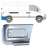 Reparatiepaneel achterste spatbord onderste deel achter wiel voor Renault Master 1998-2010 / Rechts 14877 Reparatiepaneel achterste spatbord onderste deel achter wiel voor Renault Master 1998-2010 / Rechts 14877