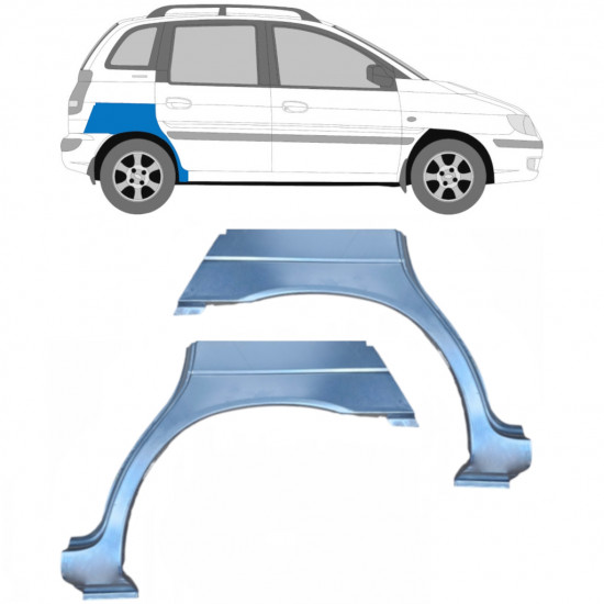 Reparatiepaneel achterspatbord voor Hyundai Matrix 2001-2010 / Links + Rechts / Set 9211