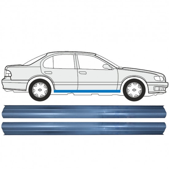 Reparatie dorpel voor Nissan Maxima 1999-2003 / Links = Rechts (symmetrisch) / Set 9528