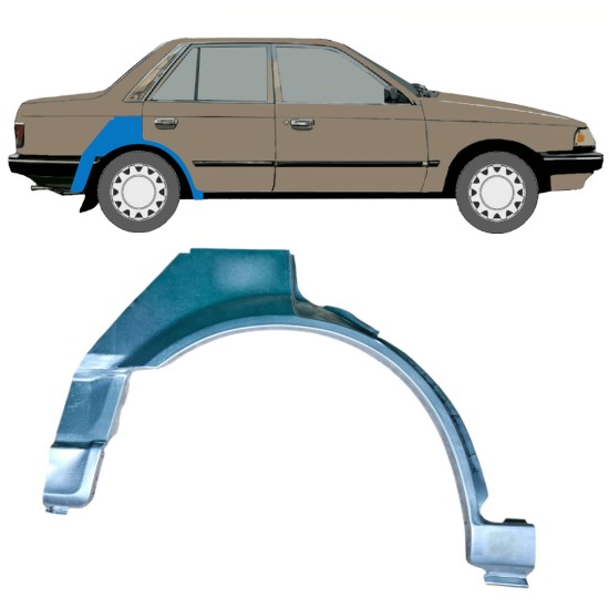 Reparatiepaneel achterspatbord voor Mazda 323 BF 1985-1989 / Rechts 12956