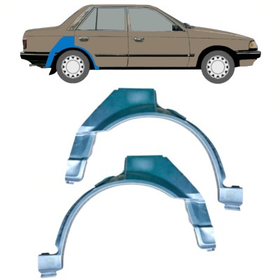 Reparatiepaneel achterspatbord voor Mazda 323 BF 1985-1989 / Links / Rechts / Links + Rechts / Set 12958