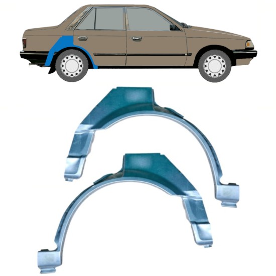 Reparatiepaneel achterspatbord voor Mazda 323 BF 1985-1989 / Links / Rechts / Links + Rechts / Set 12958