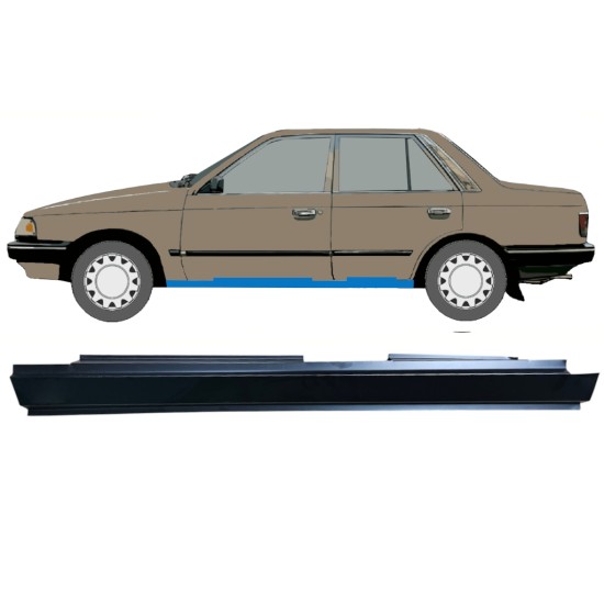 Volledige dorpel voor Mazda 323 BF 1985-1989 / Links 12960