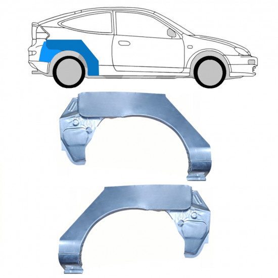 Reparatiepaneel achterspatbord voor Mazda 323 BH 1994-1998 / Links + Rechts / COUPE / Set 9854