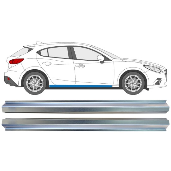 Reparatie dorpel voor Mazda 3 2013-2019 / Links + Rechts / Set 16345