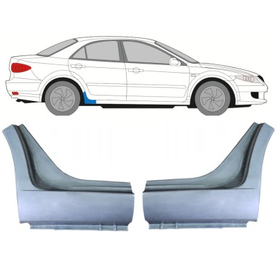 Reparatiepaneel uiteinde dorpel voor Mazda 6 GG GY 2002-2007 / Links + Rechts / Set 9989