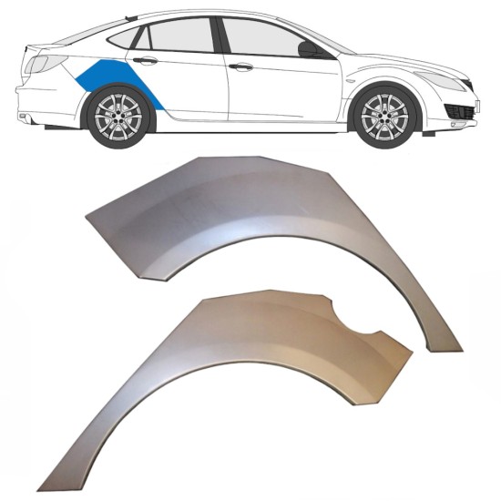 Reparatiepaneel achterspatbord voor Mazda 6 GH 2007-2012 / Links + Rechts / Set 9762