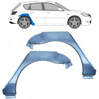 Reparatiepaneel achterspatbord voor Mazda 3 BK 2003-2009 / Links + Rechts / Set 10528