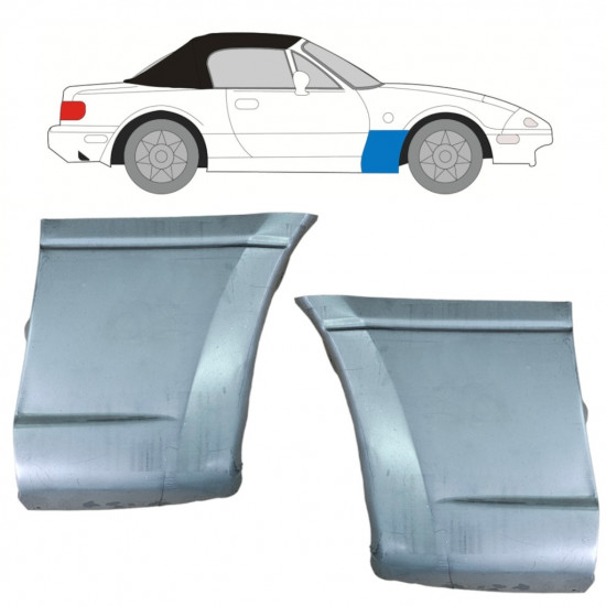 Reparatiepaneel voorspatbord voor Mazda MX-5 1989-1998 / Links + Rechts / Set 9830