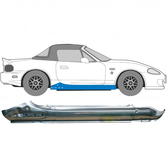 Volledige dorpel voor Mazda MX-5 1998-2005 / Rechts 5927