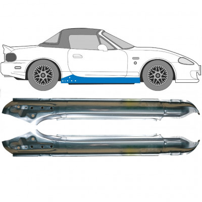 Volledige dorpel voor Mazda MX-5 1998-2005 / Links + Rechts / Set 9236