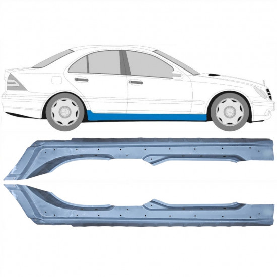 Volledige dorpel voor Mercedes C-class 2000-2007 / Links + Rechts / Set 10419