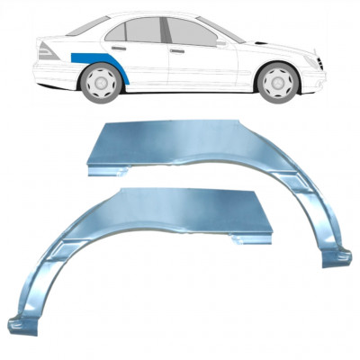 Reparatiepaneel achterspatbord voor Mercedes C-class 2000-2007 / Links + Rechts / Set 9176