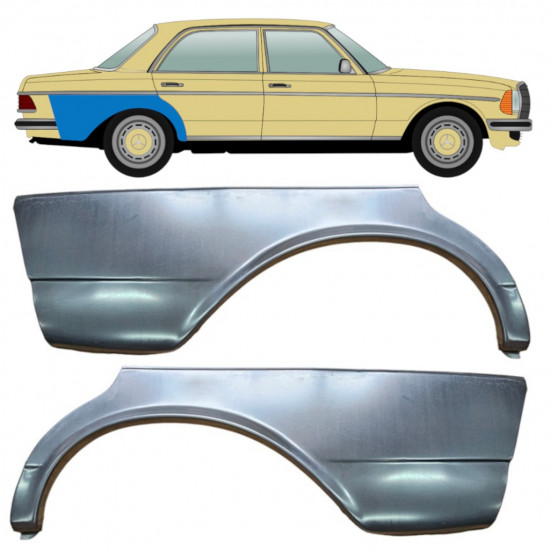 Reparatiepaneel achterspatbord voor Mercedes W123 1975-1985 / Links + Rechts / Set 9300