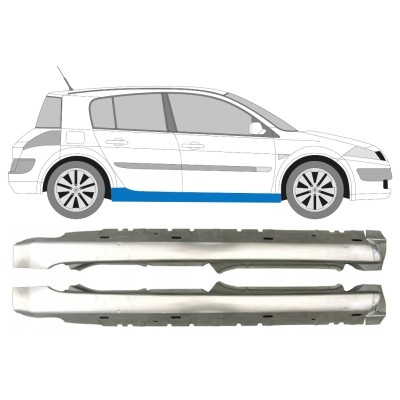 Volledige dorpel voor Renault Megane II 2003-2012 / Links + Rechts / Set 9934