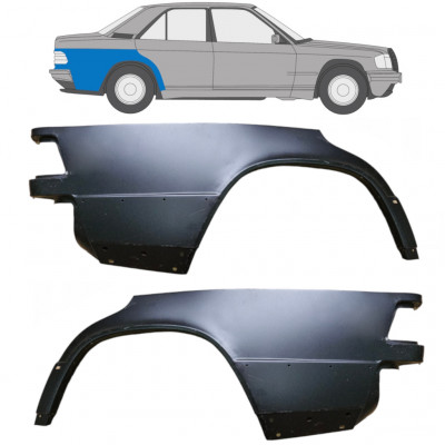 Reparatiepaneel achterspatbord voor Mercedes 190 1982-1993 / Links + Rechts / Set 9505