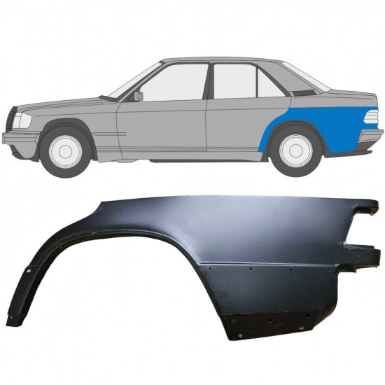 MERCEDES 190 1982-1993 ACHTERSPATBORD REPARATIEPANEEL / LINKS