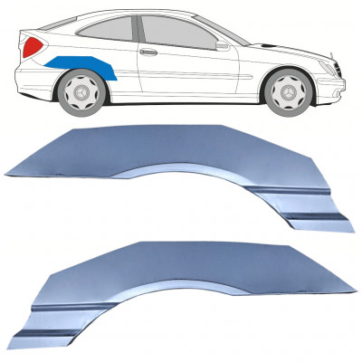 Reparatiepaneel achterspatbord voor Mercedes CL203 2000-2008 / Links + Rechts / Set 10592