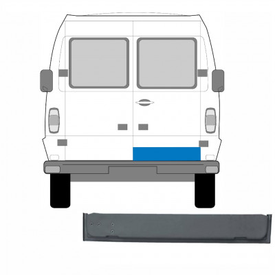 Kleine binnen reparatiepaneel achter deur voor Mercedes T1 1977-1996 / Rechts 8559