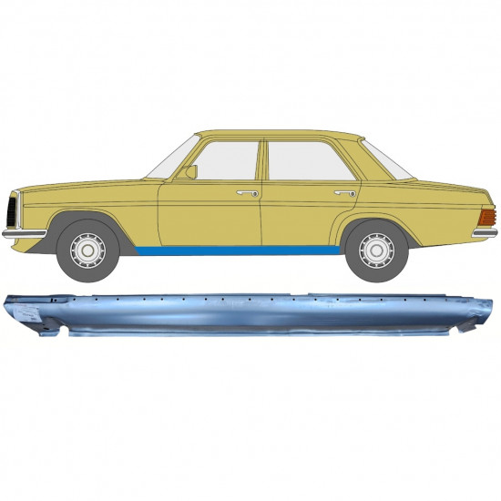 Reparatie dorpel voor Mercedes W114 W115 1968-1977 / Links 6808