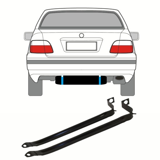 Brandstoftank klemmen voor Mercedes CLK W208 1997-2003 16028