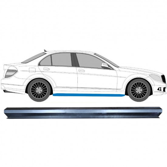 MERCEDES C-CLASS 2007-2014 DORPEL REPARATIEPANEEL / RECHTS = LINKS