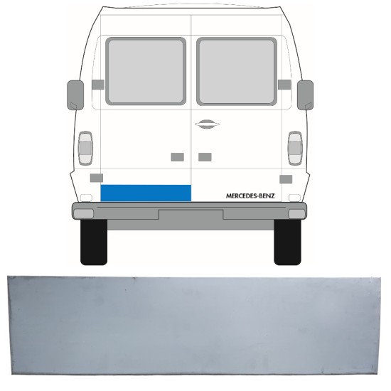 Lage reparatiepaneel achterste deuren