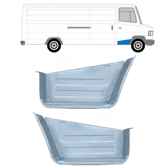 Reparatie voorste trap voor Mercedes T2 1986-1996 / Links + Rechts / Set 10687