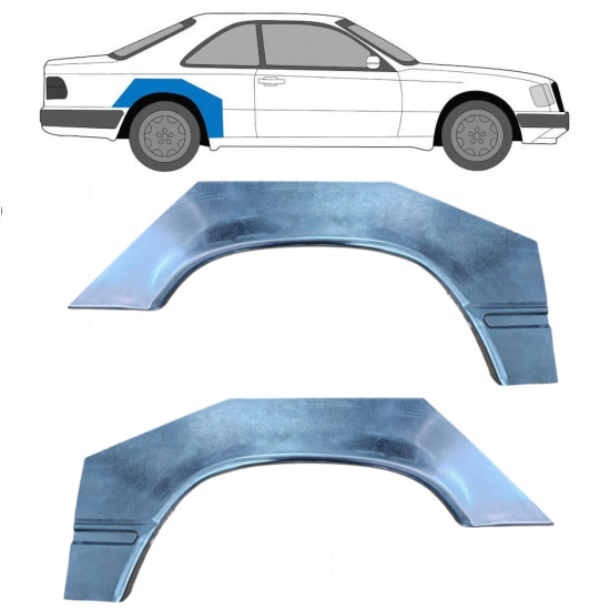 Reparatiepaneel achterspatbord voor Mercedes W124 1984-1997 / Links + Rechts / COUPE / Set 9233