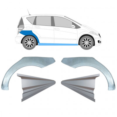 MERCEDES A-CLASS 2004-2012 WIELKAST REPARATIE PANEEL + DORPEL REPARATIEPANEL / SET / LINKS + RECHTS