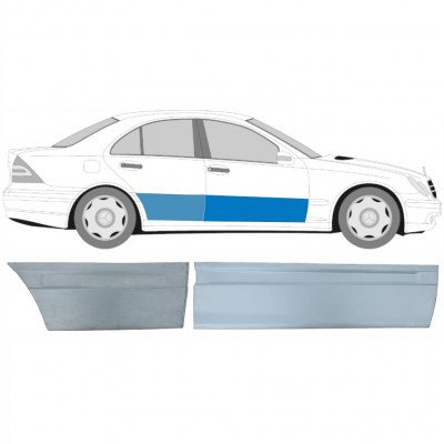 Reparatiepaneel voor + achter deuren voor Mercedes C-class 2000-2007 / Rechts / Set 10673