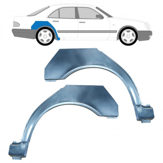 Reparatiepaneel achterspatbord voor Mercedes E-class 1995-2003 / Links + Rechts / Set 9456