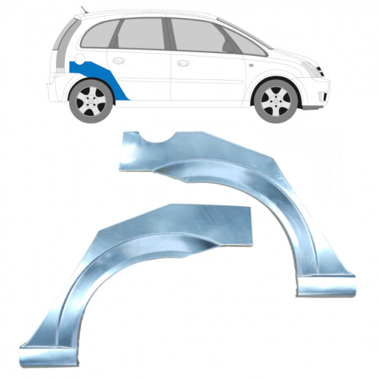 Reparatiepaneel achterspatbord voor Opel Meriva 2003-2010 / Links + Rechts / Set 9254